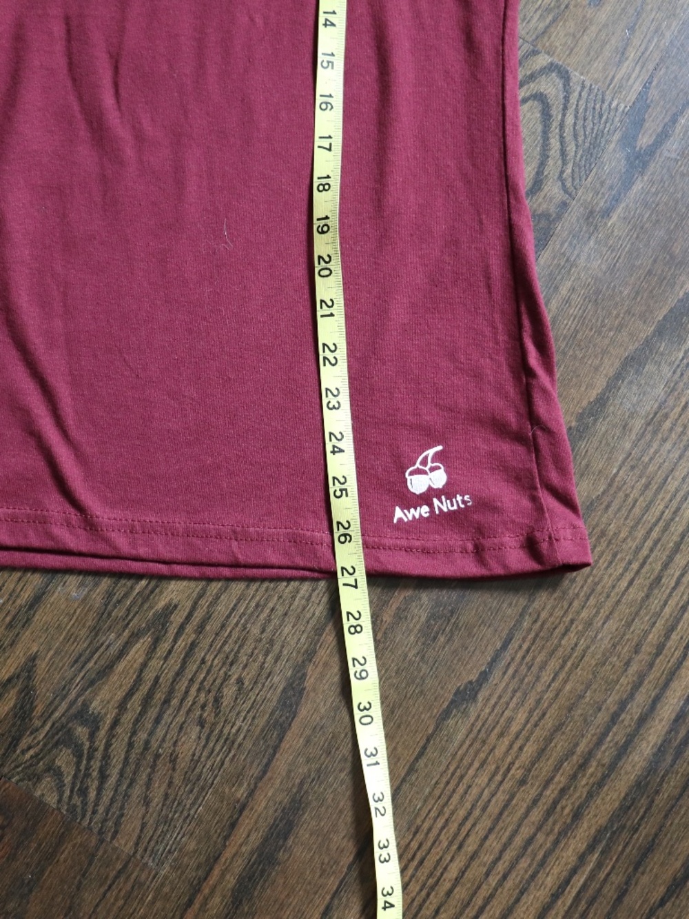 Woman's Deer Nuts Snack Brand Funny T-Shirt Maroon/Burgundy White Size Medium - Picture 3 of 5